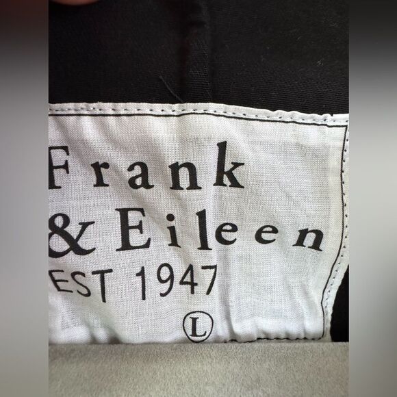 Frank & Eileen DUBLIN Jacket Blazer Denim Open Front Women’s L Stretch Old Money - Picture 9 of 11